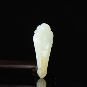 籽料和田白玉马上封侯吊坠