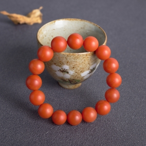 13m柿子红南红单圈手串