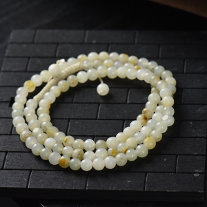 6.5mm籽料和田玉108佛珠