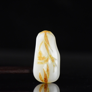 籽料和田白玉节节高吊坠