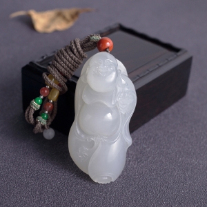 山料和田白玉弥勒佛吊坠