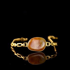 18K籽料和田玉原石手链