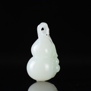 籽料和田白玉福禄吊坠