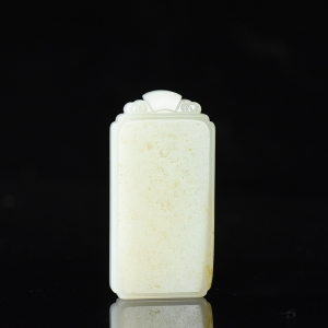 籽料和田白玉无事牌吊坠