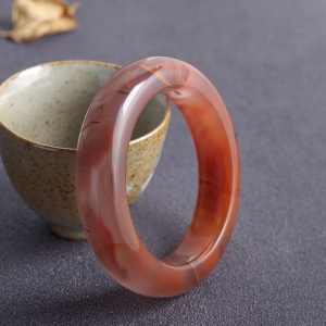 59mm冰飘料南红平安镯