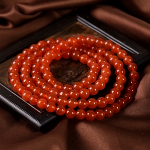 8mm冰红南红108佛珠