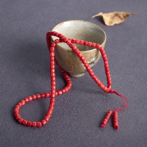 MOMO珊瑚桶珠108佛珠