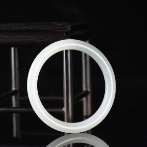 54mm山料和田羊脂白玉圆镯