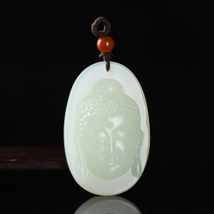 山料和田白玉阿弥陀佛吊坠