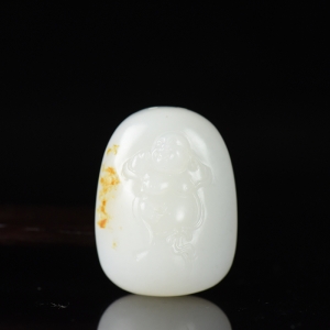 籽料和田白玉弥勒佛吊坠