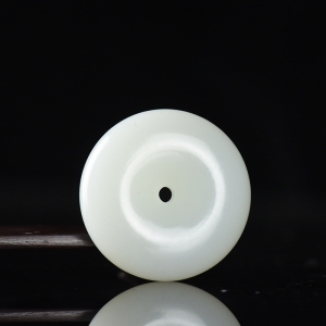 山流水料和田白玉平安扣吊坠