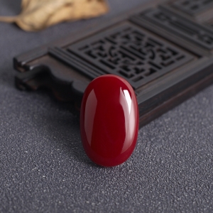 阿卡牛血红珊瑚蛋面形戒面
