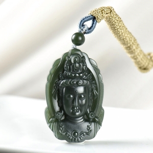 山料和田青玉观音吊坠