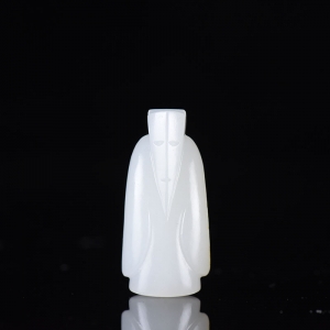 籽料和田白玉翁仲吊坠