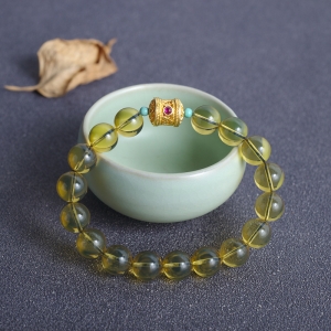 10mm墨西哥蓝珀单圈手串