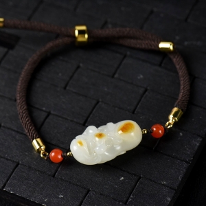 籽料和田白玉罗汉手绳