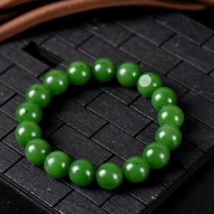11mm籽料和田碧玉单圈手串