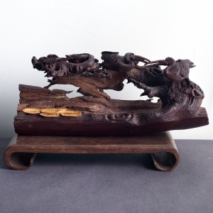 小叶紫檀松鹤延年摆件