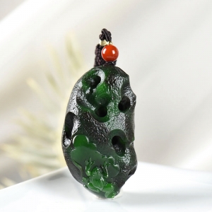 山料和田碧玉时来运转吊坠