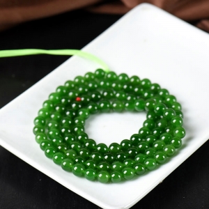 6mm山料和田碧玉108佛珠