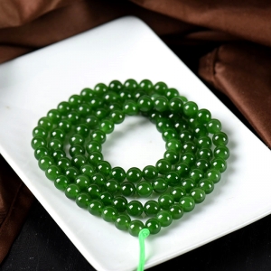 6mm山料和田碧玉108佛珠