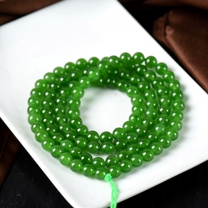 6mm山料和田碧玉108佛珠