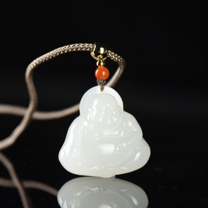 山料和田白玉弥勒佛吊坠