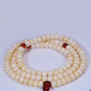 白蜡蜜蜡老形珠108佛珠