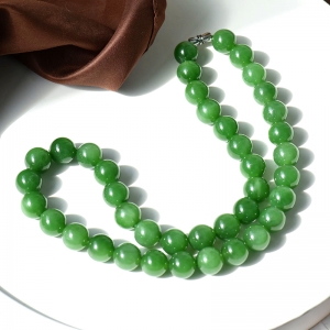 12mm山料和田碧玉项链