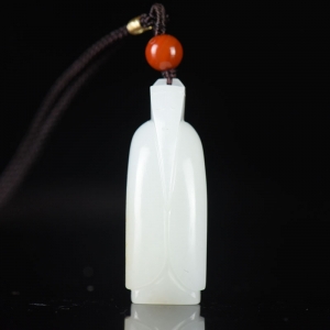 籽料和田白玉翁仲吊坠