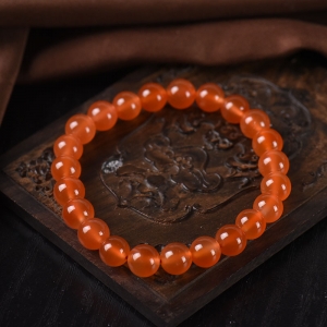 8mm冰红南红单圈手串