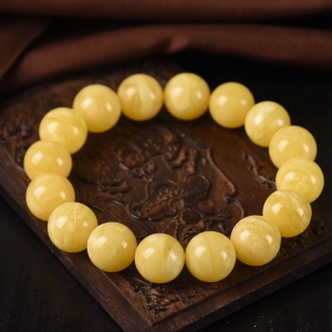 13mm白花蜜蜜蜡单圈手串