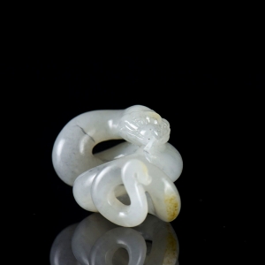 籽料和田玉青花腰缠万贯吊坠