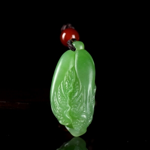 山料和田碧玉百财吊坠