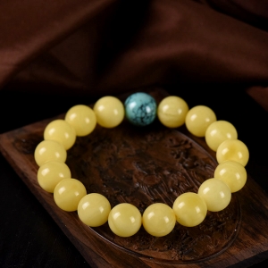 12mm白蜜蜜蜡单圈手串