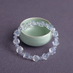 蓝针水晶菱形单圈手串