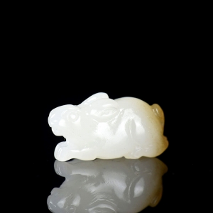 山料和田白玉兔子吊坠