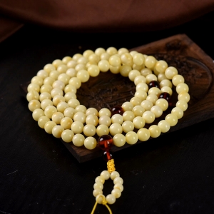 6.5mm白蜜蜜蜡108佛珠