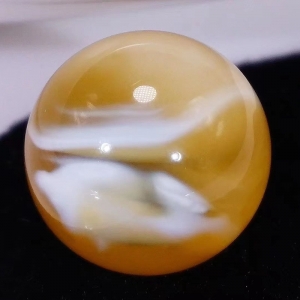 15mm金瓷白妖花蜜蜡圆珠配件