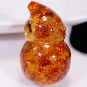 花珀琥珀葫芦吊坠