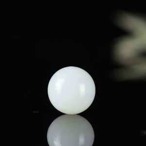 19.5mm籽料和田白玉圆珠配件