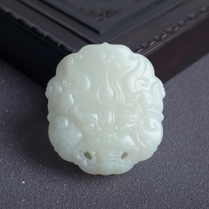 山料和田白玉辰龙皮带扣