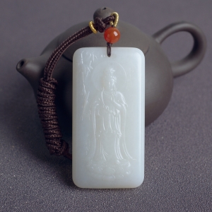 山料和田白玉观音吊坠