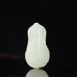 山料和田白玉百财吊坠