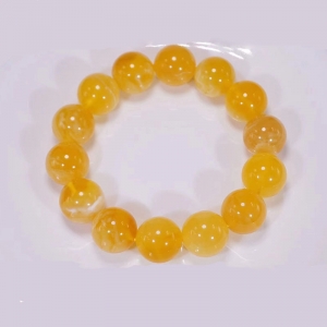 15.5mm白花蜜蜜蜡单圈手串