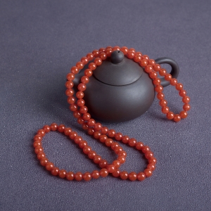 7.5mm樱桃红南红108佛珠