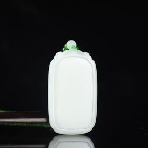 籽料和田白玉无事牌吊坠