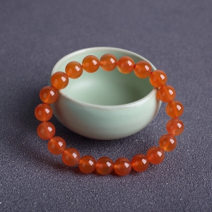 9mm冰红南红单圈手串