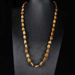 籽料和田玉黄沁一鸣惊人项链