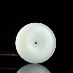 山流水料和田羊脂白玉平安扣吊坠